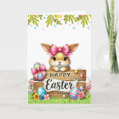 Charming Rabbit-Themed Easter Card カード (正面)