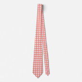 Charming Red and White Gingham Design ネクタイ (正面)