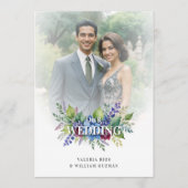 Charming Romantic Floral & Transparency Overlay 招待状 (正面)