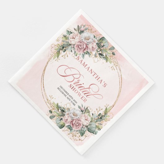 Charming rose gold dusty pink floral bridal shower (コーナー)