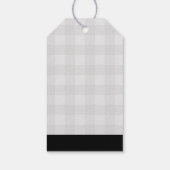 Charming Rustic Light Grey Buffalo Plaid With Love ギフトタグ (裏面)