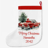 Charming Santa Claus Traditional Festive Stocking ラージクリスマスストッキング (裏面)