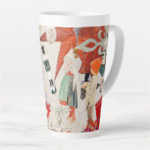 Charming Scandinavian Folk Christmas カフェラテマグ (右アングル)