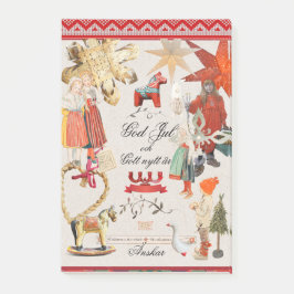 Charming Scandinavian Folk Christmas Wallpaper – V ポストイット