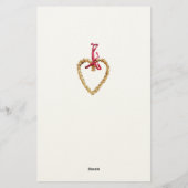 Charming Scandinavian Folk Christmas Wallpaper – V 便箋 (裏面)