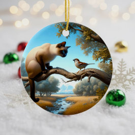 Charming Siamese Cat Keepsake セラミックオーナメント