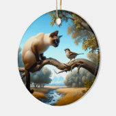 Charming Siamese Cat Keepsake セラミックオーナメント (左)