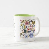 Charming Simple Message Delightful Nature Quote  ツートーンマグカップ (正面右)