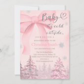 Charming Snowflake Baby Shower for Your Baby Girl 招待状 (正面)