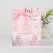 Charming Snowflake Baby Shower for Your Baby Girl 招待状 (スタンド正面)