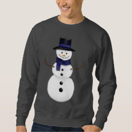Charming Snowman Men's Dark Grey Sweatshirt スウェットシャツ