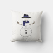 Charming Snowman Throw Pillow クッション (正面)