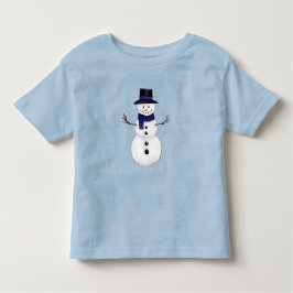 Charming Snowman Winter Toddler Shirt Blue トドラーTシャツ