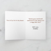 Charming snowmen serene winter landscape カード (内部)