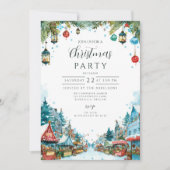 Charming Snowy Cottages Christmas 招待状 (正面)