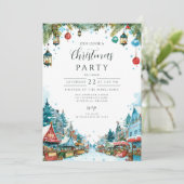 Charming Snowy Cottages Christmas 招待状 (スタンド正面)