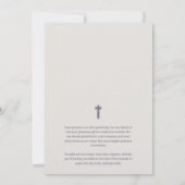 Charming Soft Botanical Floral Frame Baptism 招待状 (裏面)