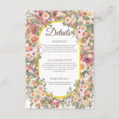  Charming Spring Floral Wedding Details Card エンクロージャーカード (正面)