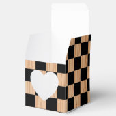 Charming Square Checkers Heart Mark Design フェイバーボックス (オープン)