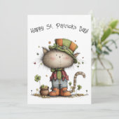 Charming St. Patrick’s Day Cat & Pot of Gold Flat カード (スタンド正面)