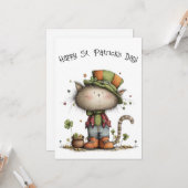 Charming St. Patrick’s Day Cat & Pot of Gold Flat カード (正面/裏面インサイチュ)
