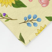 Charming Summer Meadow Floral pattern blanket フリースブランケット (角)