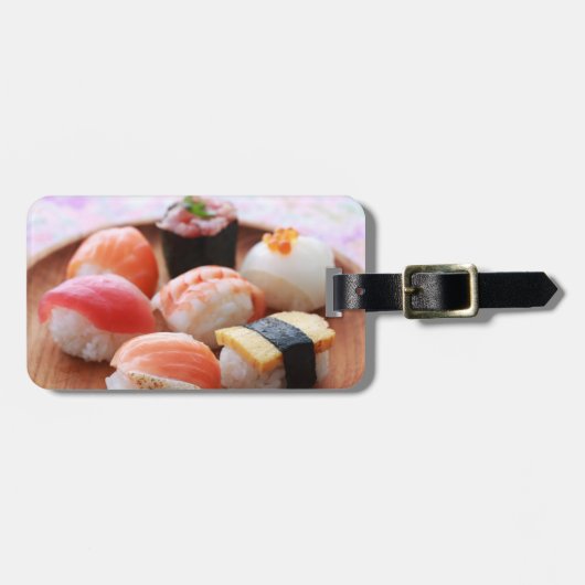 Charming Sushi Set – Soft Pastel Luggage Tag ラゲッジタグ (正面横)