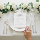 Charming Swan Pair Love Wedding drinks Menu Card メニュー