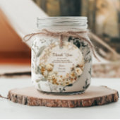 Charming Teddy Bear Floral Baby Shower Thank You フェイバータグ