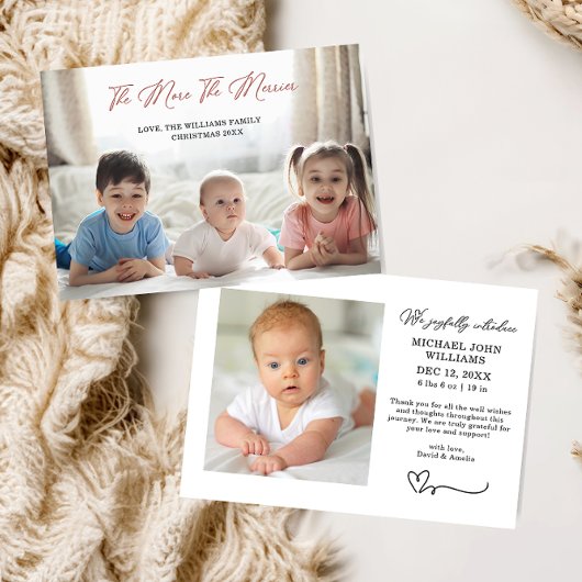 Charming The More The Merrier Baby Announcement 案内状