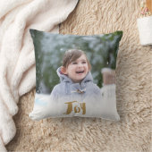 Charming Trendy Joy Holiday Photo クッション (ブランケット)