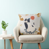 Charming Tuxedo Cat Stay Pawsitive Elegant Throw P クッション (椅子)