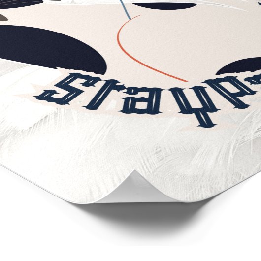 Charming Tuxedo Cat Stay Pawsitive Inspirational  ポスター (角)