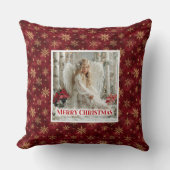 Charming Victorian Angel Red and Gold Gift Pillow クッション (正面)
