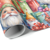 Charming Watercolor Christmas Gnomes and Gifts ラッピングペーパー (ロールコーナー)