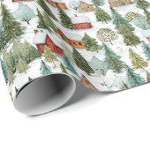 Charming Whimsical Christmas Wrapping Paper ラッピングペーパー (ロールコーナー)