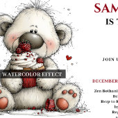 Charming whimsical koala design kids birthday 招待状