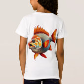 Charming White Shepherd Puppy Portrait Tシャツ (裏面)