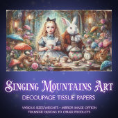 Charming Wonderland Tea Scene Crafting Decoupage 薄葉紙