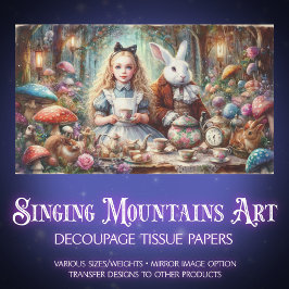 Charming Wonderland Tea Scene Crafting Decoupage 薄葉紙