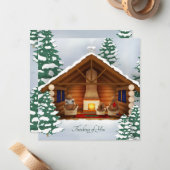 Charming Woodland Bear Family Personalized ノートカード (正面/裏面インサイチュ)