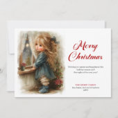 Charmingly Little Girl Awaits Santa Digital   シーズンカード (正面)