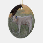 Charolaisの子牛 セラミックオーナメント (右)