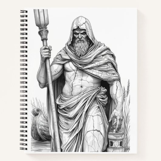 Charon Ferryman Marble Statue Gothic Ink Art Noteb ノートブック (正面)