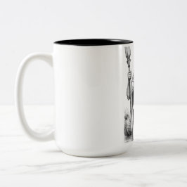 Charon Ferryman Marble Statue Ink Art Mug ツートーンマグカップ