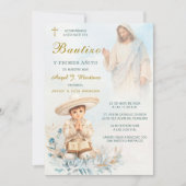 Charro Bautizo Y Primer Añito Niño 招待状 (正面)