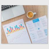 Chart graph finance financial data ラッピングペーパー (フラット)