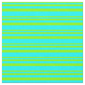 ChartreuseおよびCyan Lines Pattern ファブリック (クローズアップ)
