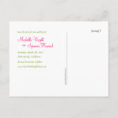 ChartreuseとPinkの花が日程を保存 案内ポストカード (裏面)