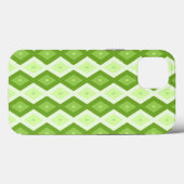 ChartreuseグリーンダイヤモンドパターンケースメイトiPhone Case-Mate iPhoneケース (裏面 (横))